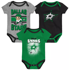 NHL Dallas Stars Chill on the Ice Onesie 3 Pack, Boys', 0-3M