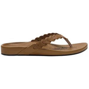 OluKai Women's Lei Flip Flop, Size 5, Tan/Tan