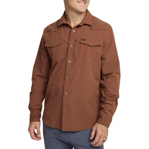 Howler Brothers Men's Emerger Tech Long Sleeve Shirt, XXL, Mink Brown