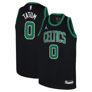 Jordan Youth Boston Celtics Jayson Tatum #0 Black Dri-FIT Swingman Jersey, Large