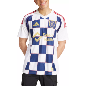 adidas Men's Real Salt Lake 2025 Secondary Replica "Grid City" Jersey, Small, White