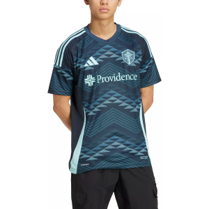 adidas Adult Seattle Sounders 2025 Secondary Replica "The Salish Sea Kit" Jersey, Men's, Small, Blue