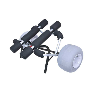 Malone Auto Racks WideTrak SB Large Kayak and Canoe Cart with Bunks and Beach Wheels, Aluminum