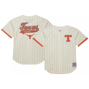 Mitchell & Ness Mitchell & Ness Men's Texas Longhorns Cream Button Front On Campus Mesh Jersey, XL, White - $100.00 at DICK'S Sporting Goods
