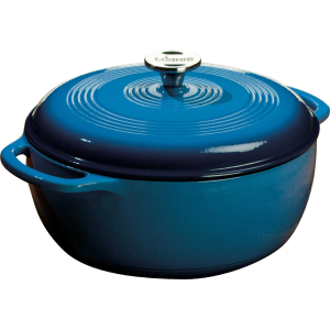 Lodge 6-Quart Enameled Cast Iron Dutch Oven, Blue