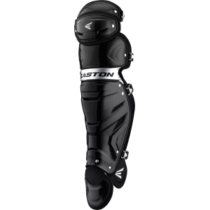 Easton Adult 17'' Gametime Elite Catcher's Leg Guards, Black