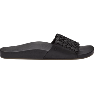 OluKai Women's Kamola Slide, Size 5, Black/Black