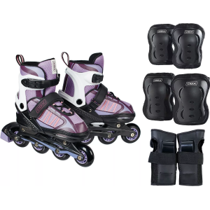 Dbx DBX Girls' Equinox Adjustable Inline Skate Package, Large, Purple/Black/Pink - $80.99 at DICK'S Sporting Goods