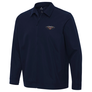 Antigua Men's New Orleans Pelicans Navy Pivot Jacket, Small, Blue