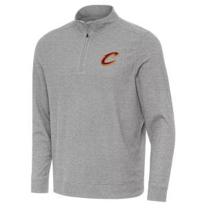 Antigua Men's Cleveland Cavaliers Grey Subtle Quarter-Zip Pullover, Small, Gray