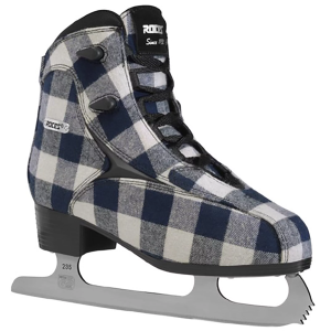 Roces Women's Flannel Ice Skates, Blue/Beige