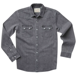 Howler Brothers Men's Dust Up Denim Snapshirt, XL, Jovi Grey Wash