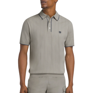 Wilson Wilson Men's Courtside Knit Tennis Polo, Medium, London Fog - $98.00 at DICK'S Sporting Goods