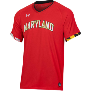 Under Armour Women's Maryland Terrapins Red Softball Jersey, Small