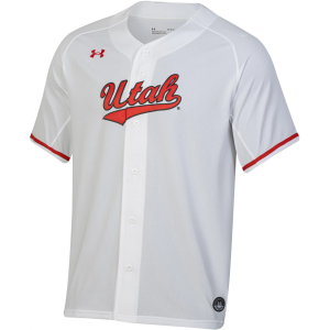 Under Armour Men's Utah Utes White Replica Baseball Jersey, Medium