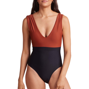 Summersalt Women's The Ruched Backflip Swimsuit, Size 4, Amber/Sea Urchin