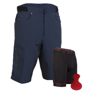 ZOIC Men's Ether Cycling Shorts with Essential Liner, Large, Night