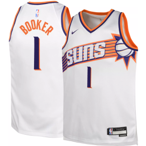 Nike Youth Phoenix Suns Devin Booker #1 White Swingman Jersey, Medium