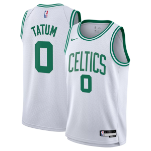 Nike Youth Boston Celtics Jayson Tatum #0 White Swingman Jersey, Large