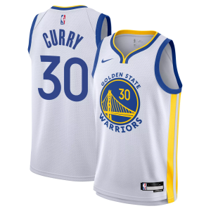 Nike Youth Golden State Warriors Steph Curry #30 White Swingman Jersey, Medium