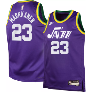 Nike Youth Utah Jazz Lauri Markkanen #23 Hardwood Classic Swingman Jersey, Medium, Purple
