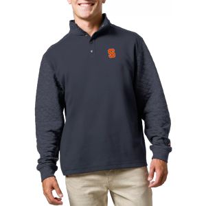 League-Legacy Men's Syracuse Orange Blue Snap Up Quilted Jacket, Small