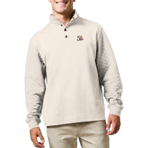 League-Legacy Men's LSU Tigers Dew Snap Up Quilted Jacket, Small, Blue