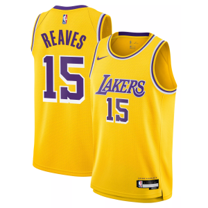 Nike Youth Los Angeles Lakers Austin Reaves #15 Icon Jersey, Small, Yellow