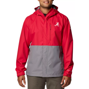 Columbia Men's Alabama Crimson Tide RED/GREY Color Block Field Bound Jacket, Large