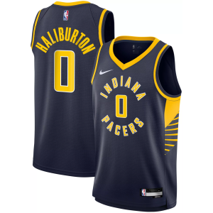 Nike Youth Indiana Pacers Tyrese Haliburton #0 Icon Jersey, Small, Blue
