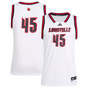 adidas Men's Louisville Cardinals White Swingman Jersey, Medium
