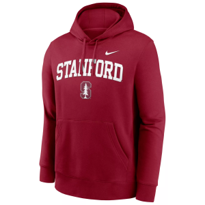 Nike Adult Stanford Cardinal Club Fleece Team Crimson Hoodie, Men's, Large, Red