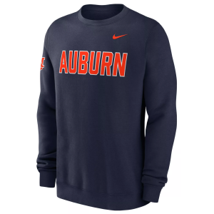 Nike Nike Men's Auburn Tigers College Navy Fleece Club Crewneck Sweatshirt, Small, Blue - $90.00 at DICK'S Sporting Goods