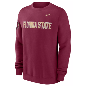 Nike Nike Men's Florida State Seminoles Team Maroon Fleece Club Crewneck Sweatshirt, Small, Red - $90.00 at DICK'S Sporting Goods