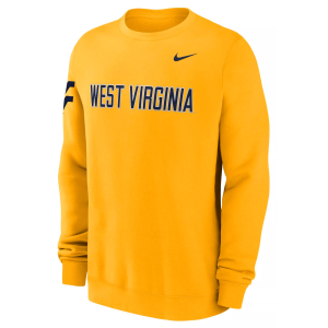 Nike Nike Men's West Virginia Mountaineers University Gold Fleece Club Crewneck Sweatshirt, Small, Yellow - $100.00 at DICK'S Sporting Goods