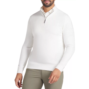 PUMA Men's ClOUDSPUN Fleece Golf 1/4 Zip, Large, Warm White