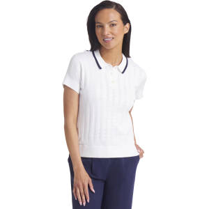 Puma PUMA X Arnold Palmer Women's Pointelle Golf Polo, Medium, Warm White - $90.00 at DICK'S Sporting Goods