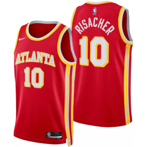 Nike Youth Atlanta Hawks Zaccharie Risacher #10 Icon Jersey, Medium, Red