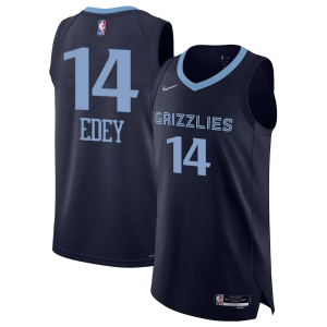 Nike Youth Memphis Grizzlies Zach Edey #14 Navy Icon Jersey, Small, Blue