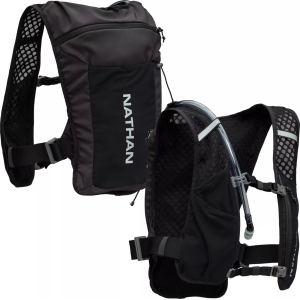 Nathan QuickStart 3.0 4 Liter Hydration Pack, Black/Reflective Silver