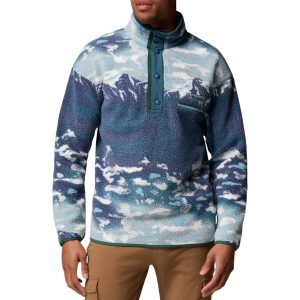 Columbia Men's Helvetia 1/2 Snap Printed Jacket, Small, Crushed Blue