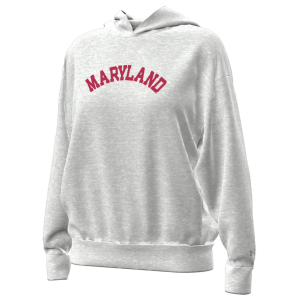 Under Armour Women's Maryland Terrapins Grey Icon Fleece Pullover Hoodie, Small, Gray