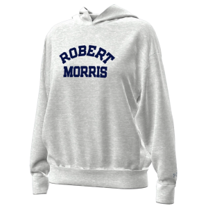 Under Armour Women's Robert Morris Colonials Grey Icon Fleece Pullover Hoodie, Small, Gray
