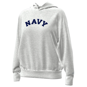 Under Armour Women's Navy Midshipmen Grey Icon Fleece Pullover Hoodie, Small, Gray
