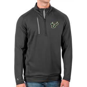 Antigua Men's South Florida Bulls Grey Generation Half-Zip Pullover Shirt, Small, Gray