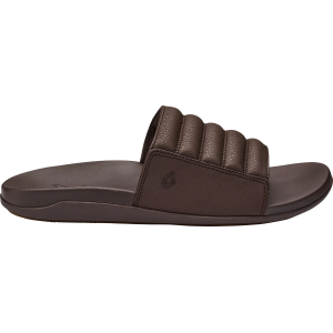 OluKai Men's Maha 'Olu Slides, Size 7, Dark Wood