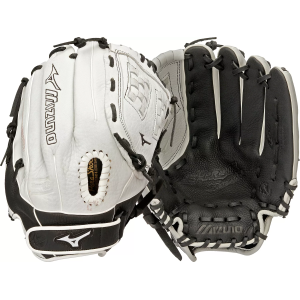 Mizuno 12.5" Supreme Series Fastpitch Glove, White/Black