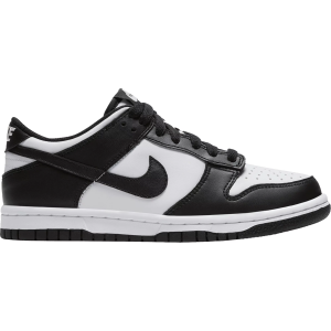 Nike Kids' Grade School Dunk Low Shoes, Size 4, White/Black/White