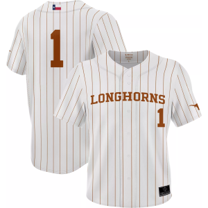 Prosphere Youth Texas Longhorns #1 White Full Button Replica Baseball Jersey, Medium