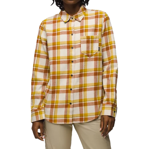 prAna Womens Golden Canyon Flannel Shirt, Women's, Small, Sweet Cream